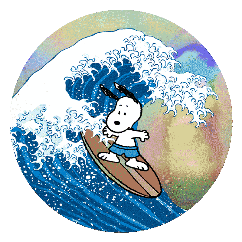 Great Wave Snoopy – Apply Stickers
