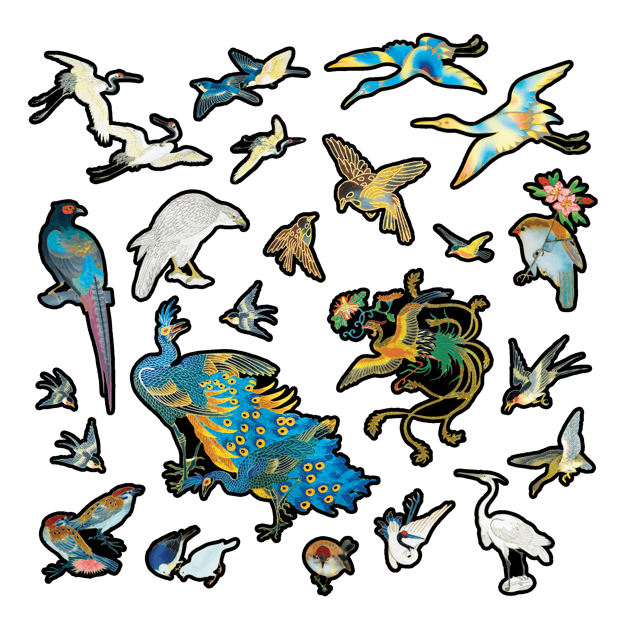 Cloisonné Birds