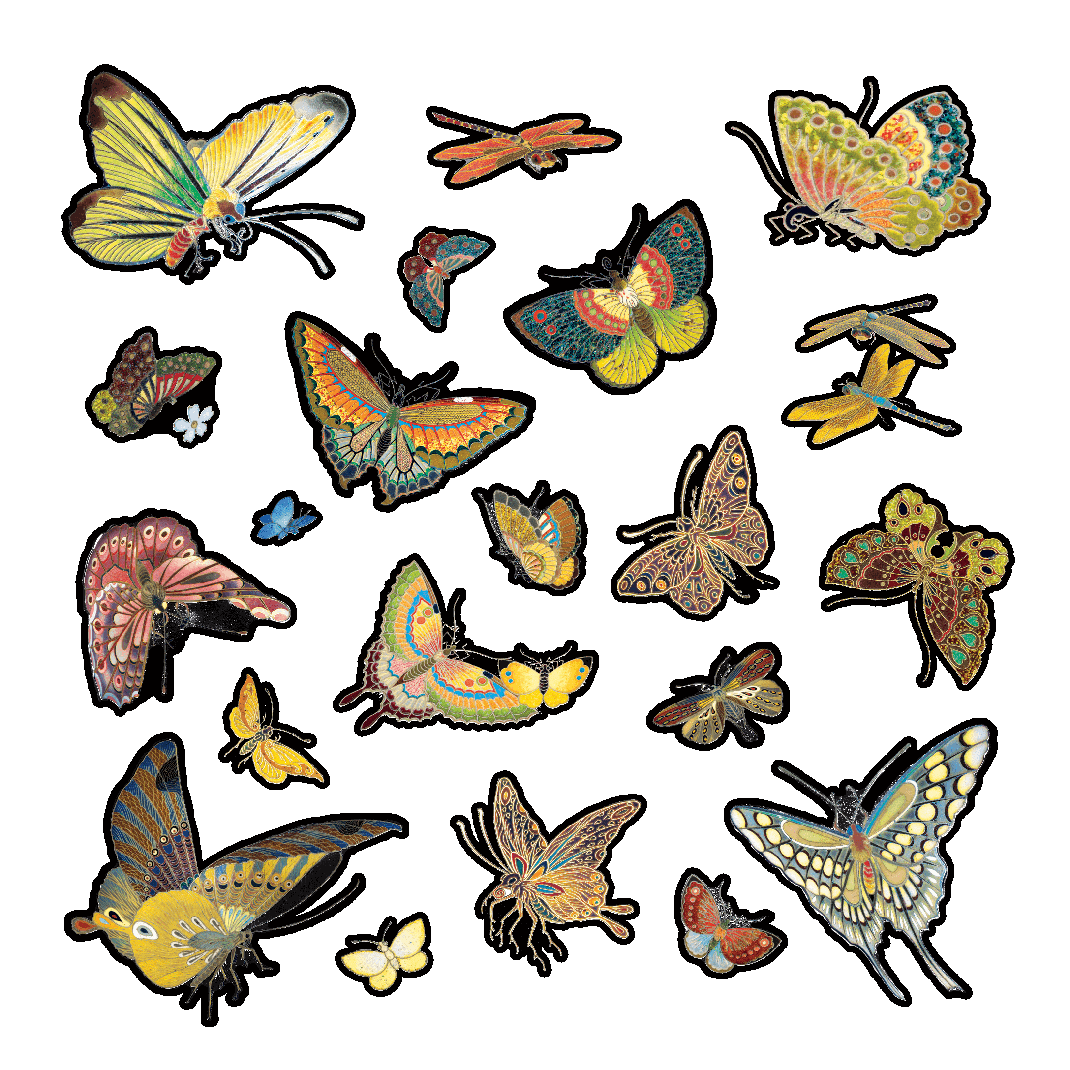 Cloisonné Butterflies