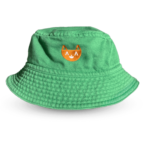 Apply Kitty Bucket Hat (Green)